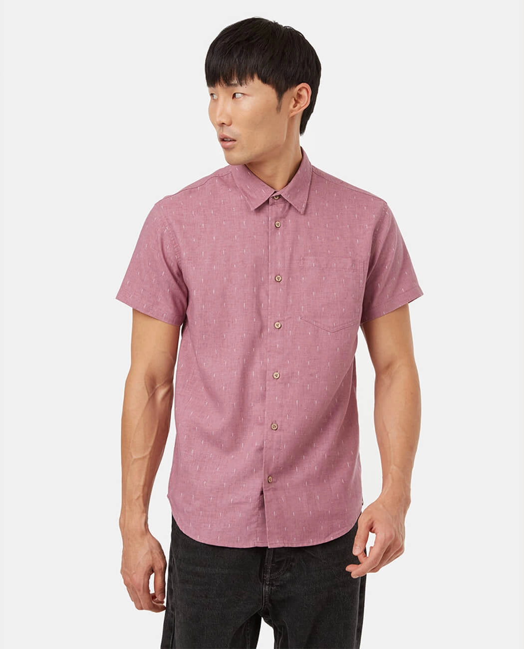 Sophisticated Cork Label Short Sleeve Shirt